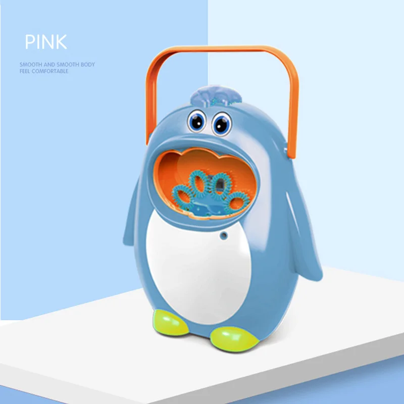 Пузырь Пингвин Портативный музыка Baby Shower игрушки для ванной Bubble Maker ванна для купания машина для производства мыла игрушки для детей с музыкой
