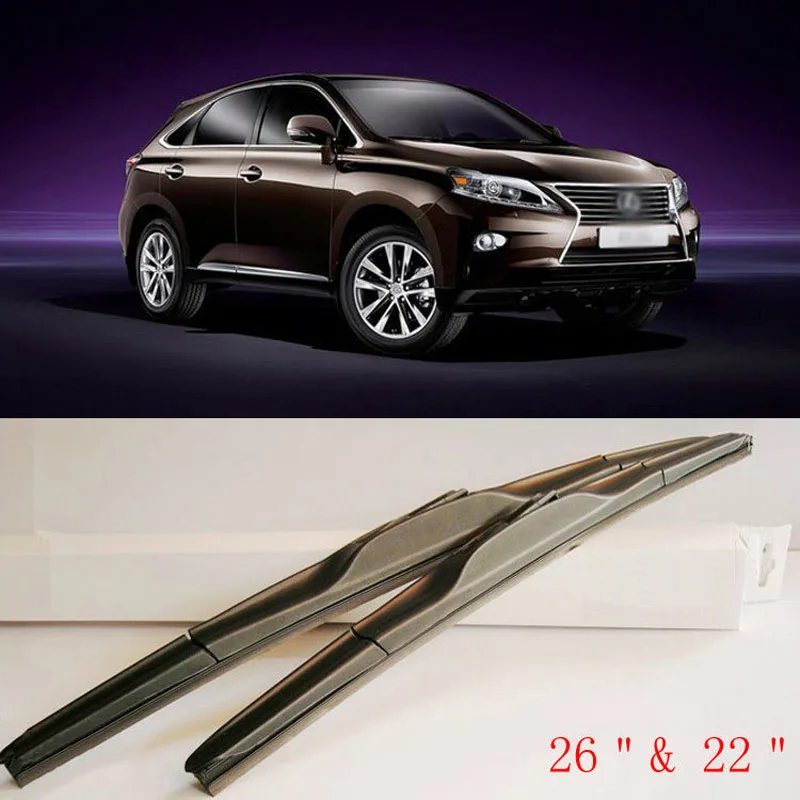 Aerodynamic Frameless Rubber Windshield Wipers Blades For U Hook Lexus RX350 2011 2013