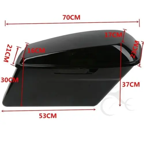 Мотоциклетные глянцевые твердые сумки с защелкой One Touch для Harley Touring 2014 2017 FLHT FLHTCU