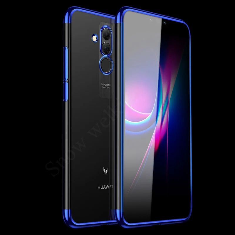

Silicone TPU Plating Transparent Phone Case For Huawei Honor Mate 8 9 10 20 X Lite Pro Nova 3 3i 2i 3E P9 P10 P20 Plus 8C Cover