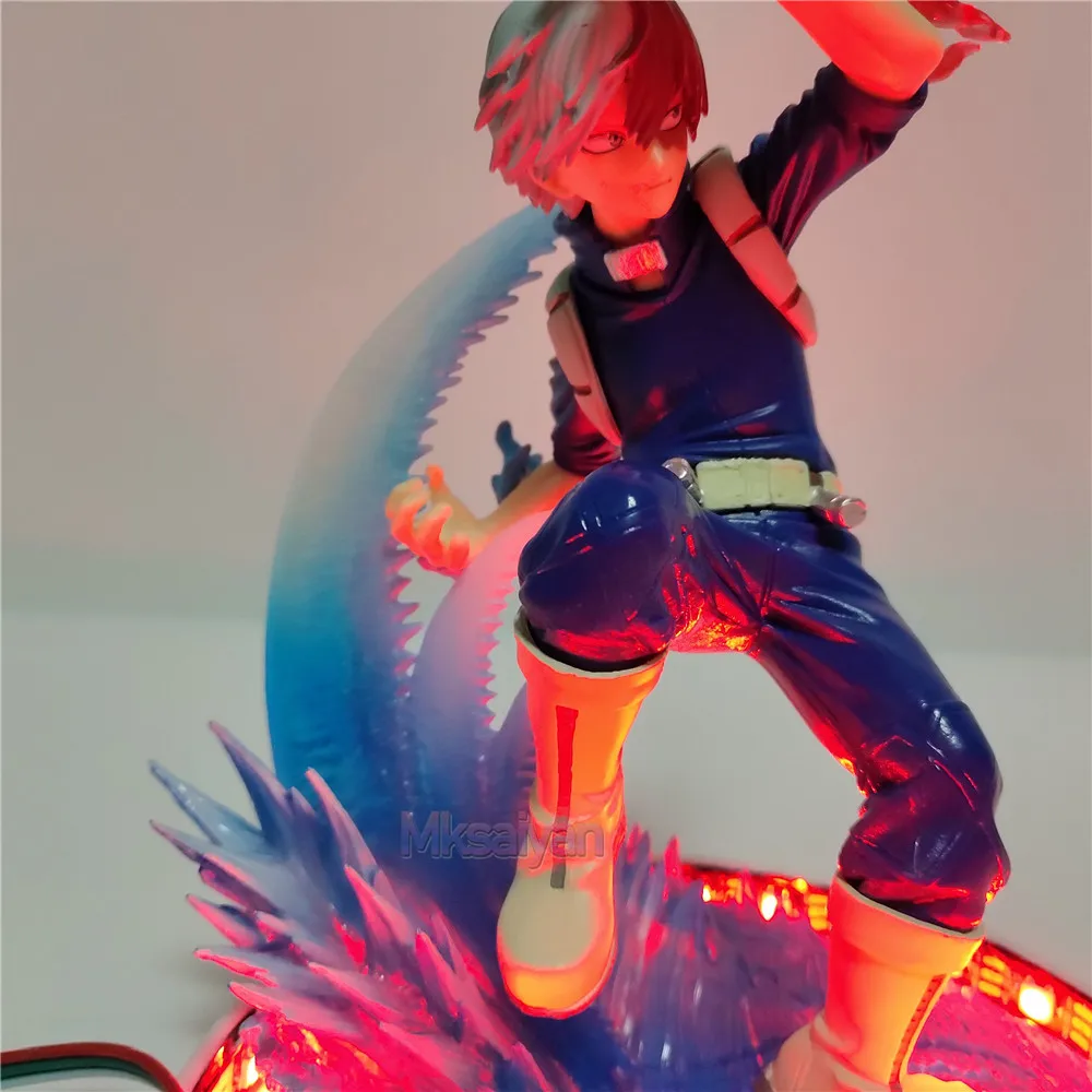 My Hero Academy Figure Todoroki Shoto Боевая сцена светодиодный светильник фигурка героя Boku No Hero Academy Shouto Todoroki ПВХ Модель игрушки