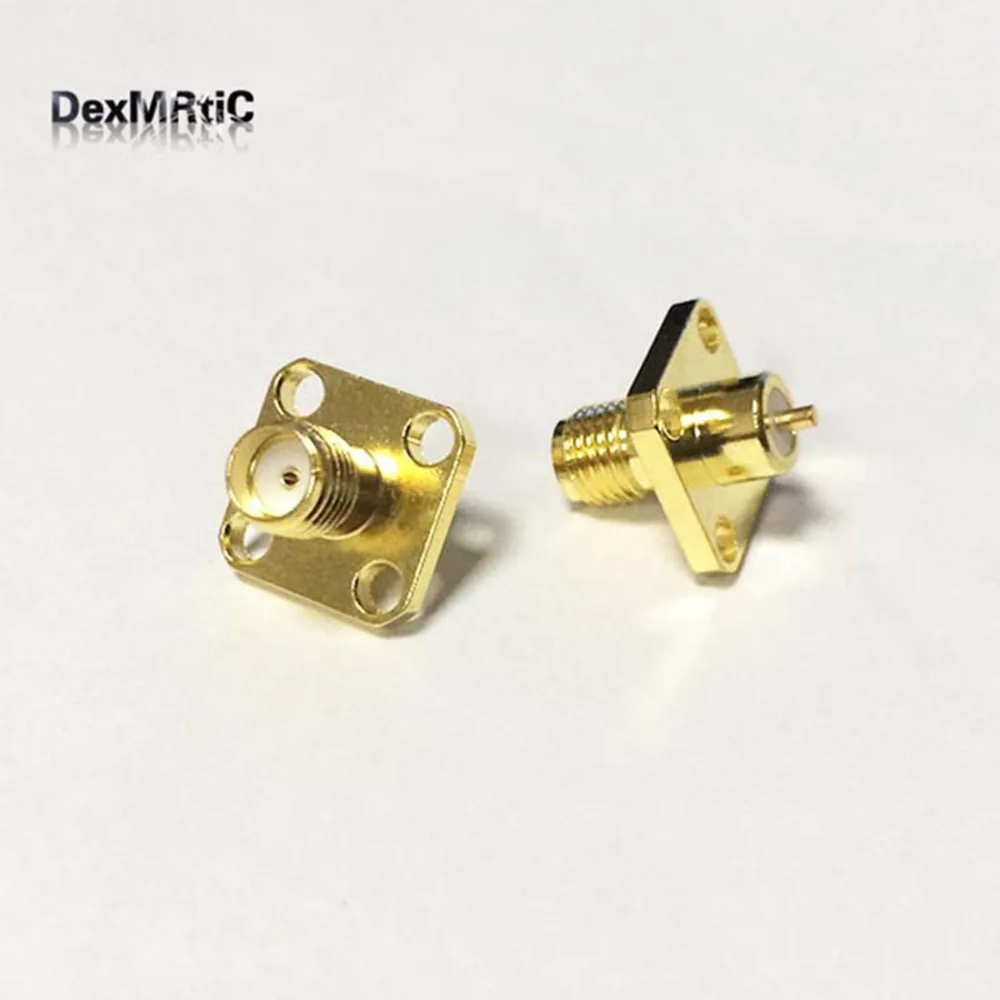 1PC SMA Female Jack RF Coax Connector 4 hole flange solder post