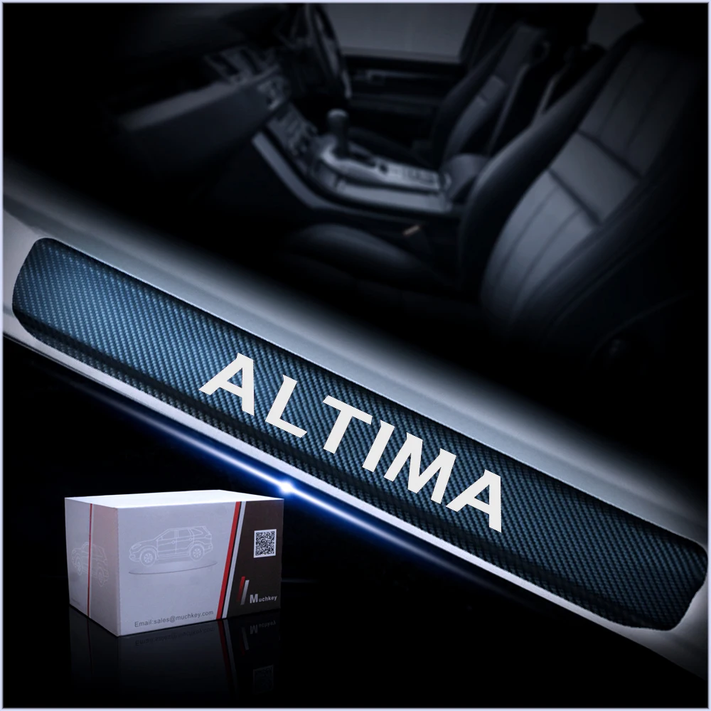 4D углеродное волокно Виниловая наклейка для Nissan Altima 2007 до 2011 Накладка на порог