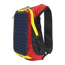 Xinpuguang 6W 6V Red Backpack Solar Panel Battery Power Fabric USB Charger for Mobile Phone Outdoor Camping Travel Hiking