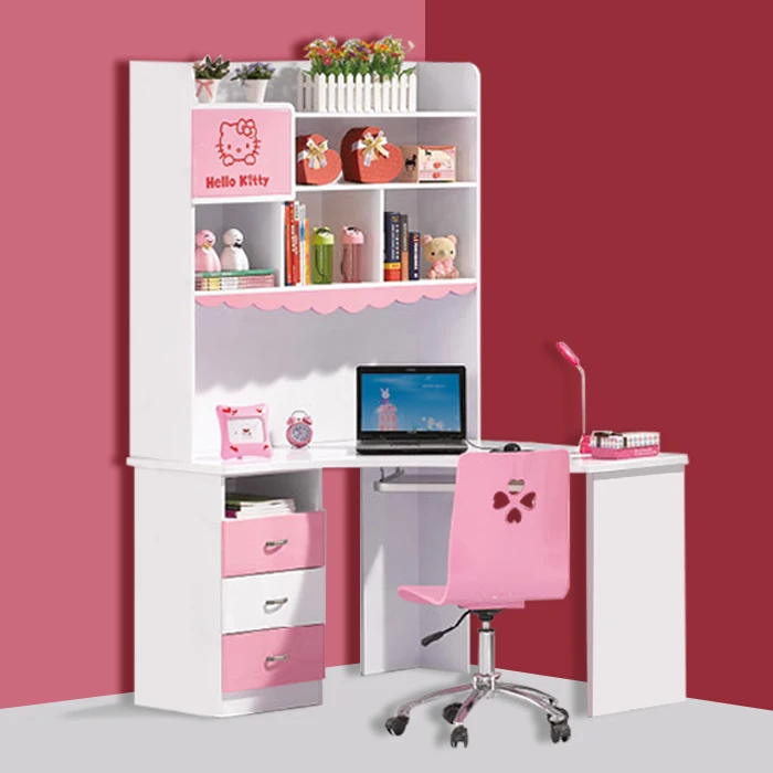 Corner Desk Kids Room Corner desk doubles as nightstand/shelving