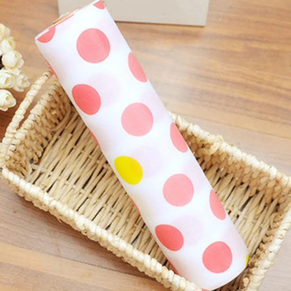 

New Arrival 300X30CM Polka Dots Shelf Contact Paper Cabinet Drawer Liner Kitchen Table Mat