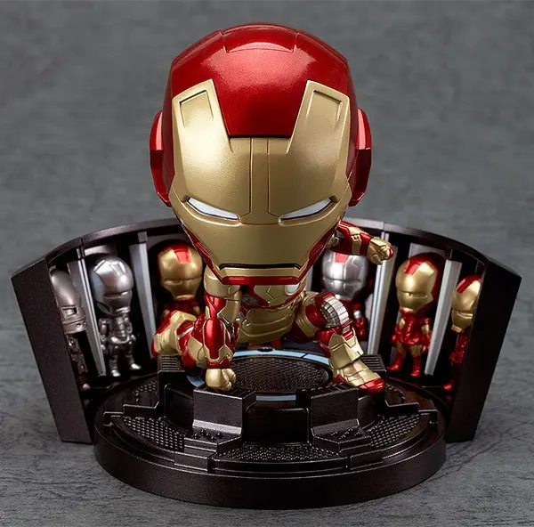 

Nendoroid 349 Marvel Avengers Iron Man Mk 42 Hero's Edition + Hall of Armor Set BJD Figure Model Toys