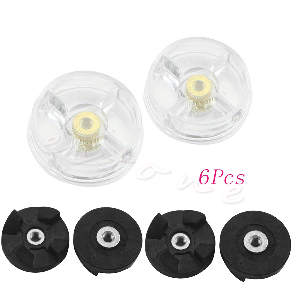 

6pcs Replacement 2 Plastic Gear Base 4 Rubber Gear For Magic Bullet Spare Parts