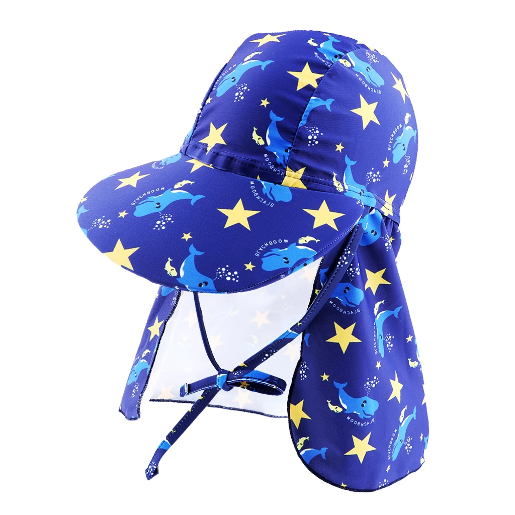 Childrens Sun Legionnaire Hat Cap Kids Baby UPF 50+ Neck Flap Protection Swimming Neck Protector for WaterSports Camping Hiking