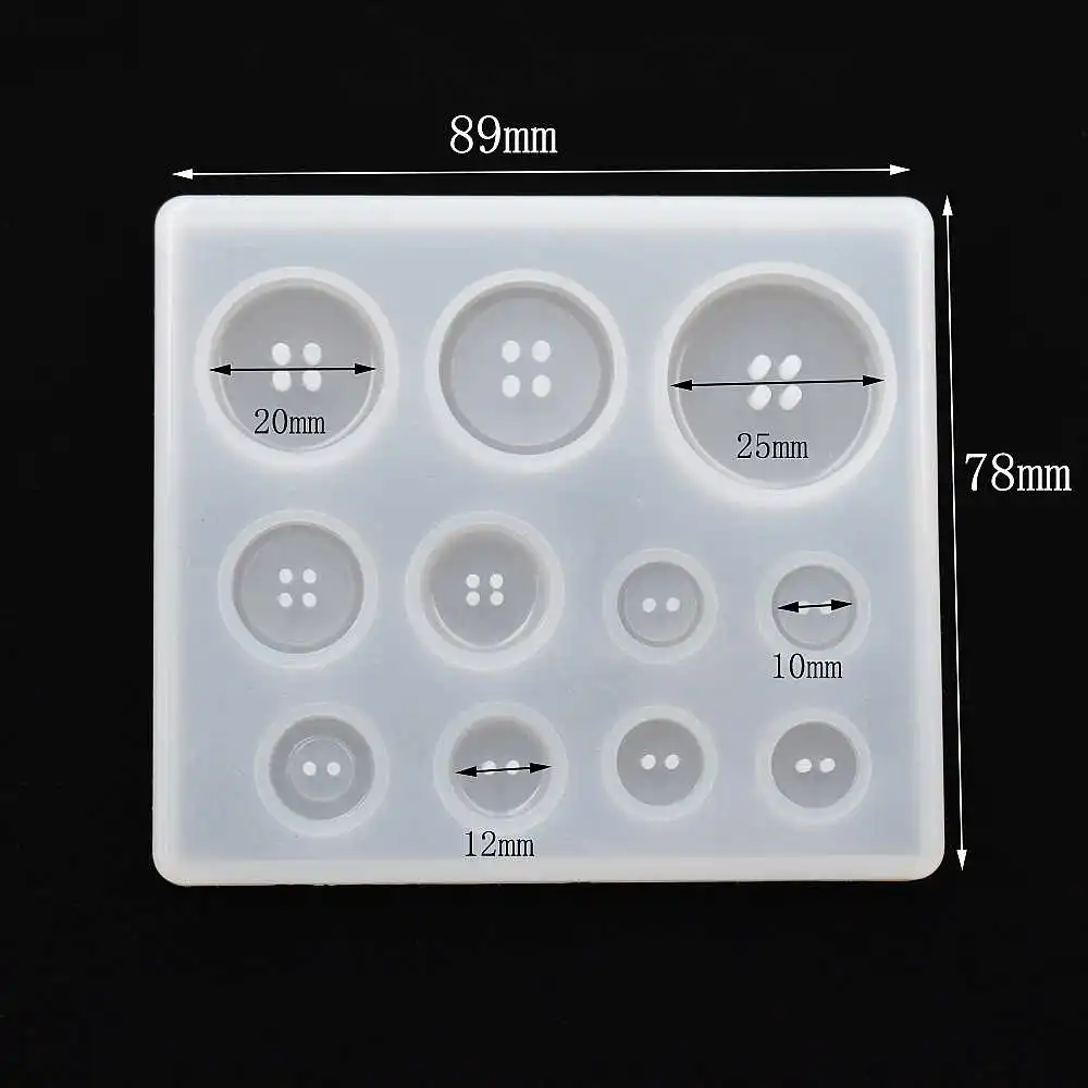 SNASAN Multi style Pendant Silicone Mold button number letter Resin Silicone Mould handmade DIY Jewelry Making epoxy resin molds - Цвет: round button