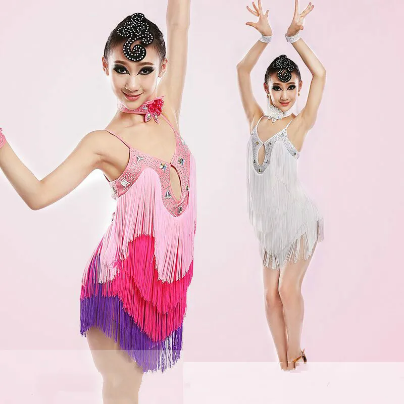 Abbigliamento Professionale Per Spettacoli Di Danza Latina Per Bambini Nuove Ragazze Diamond Flow Sula Ding Gonne Abbigliamento Da Competizione Latino