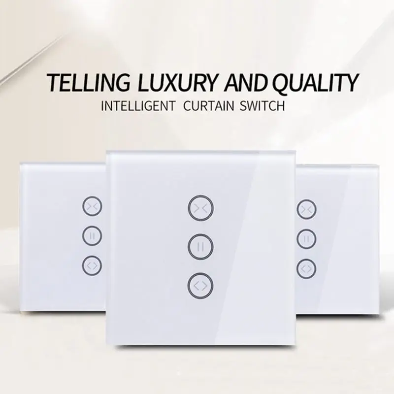 App Eu Wifi Smart Press Curtain Switch Voice Control By Alexa And Google Phone Control For Electric Curtain Motor