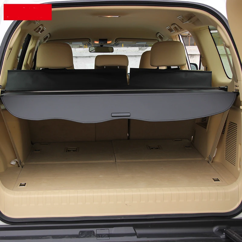 

For Toyota Land Cruiser Prado FJ150 2010-2017 Rear Cargo privacy Cover Trunk Screen Security Shield shade (Black, beige)