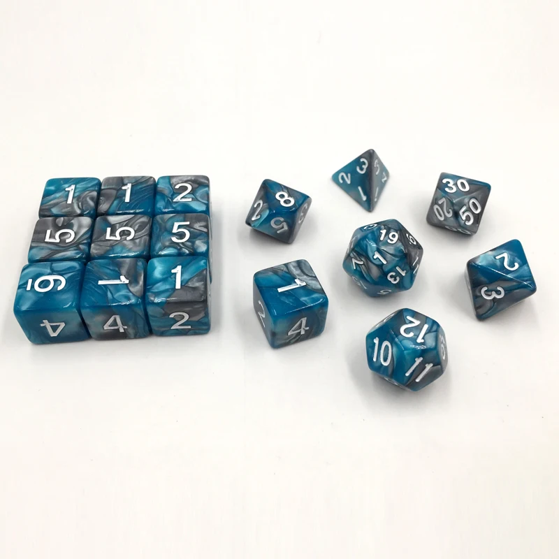 Rollooo Dice 7 шт./компл. + 9 шт. D6 d8 d10 d % d12 d20 | Спорт и развлечения