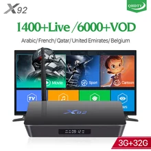 X92 Android 7.1 France IPTV Box 4K 3GB 32GB Amlogic S912 IPTV Europe Italia IPTV 1 Year QHDTV Belgium French Arabic IPTV Top Box