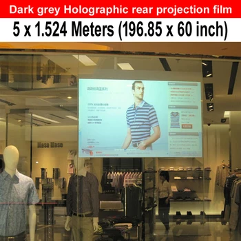 

Free Shipping 3D Holographic Projection Film 1.524m*5m For Window Glass Advertising Display High Quality