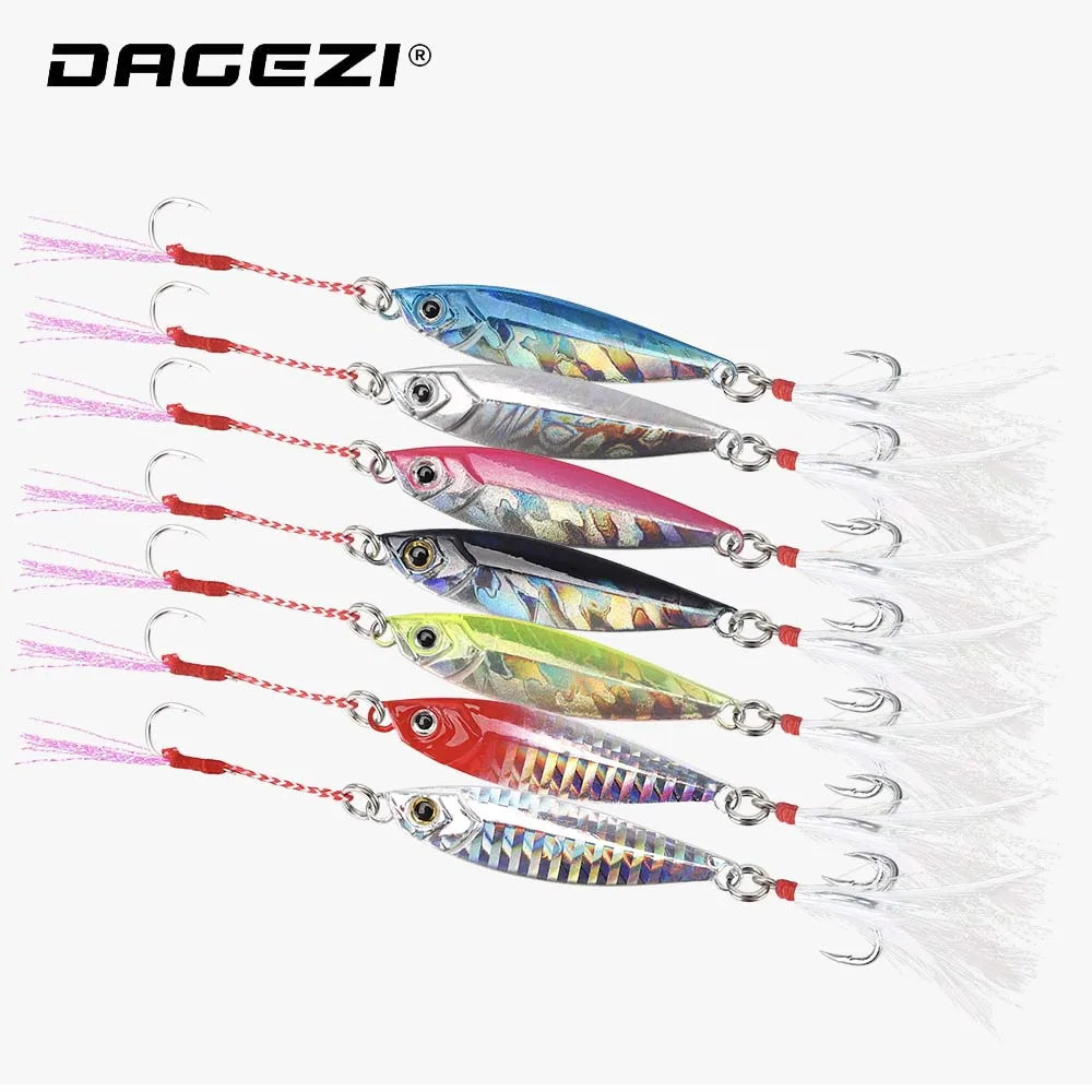 

DAGEZI Metal Jig Hard Bait 16g Saltwater Jigging Fishing Bait Laser Body Sinking Bait For Carp Fishing Hard fishing Lure