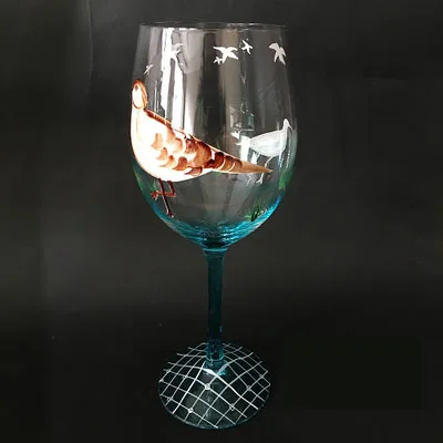 Европейский крашеный бокал для красного вина, большая Бытовая стеклянная посуда, индивидуальная Коктейльная чашка, креативный барный бокал для вина - Цвет: 75x240mm