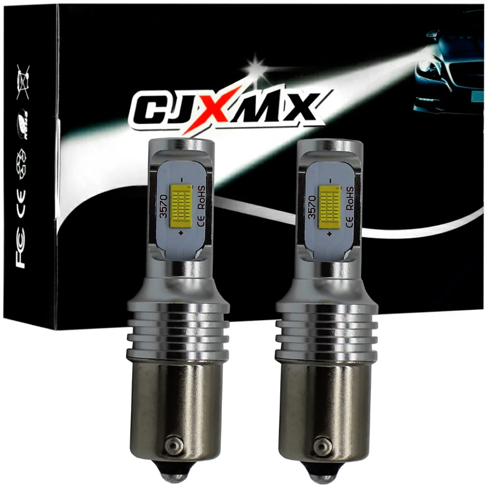 CJXMX 2 шт. 1600LM 80 Вт супер яркий 1156 P21W BA15S Светодиодные Автомобильные фары 7440 7443