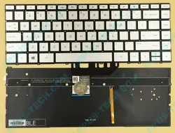 Английский США клавиатура с подсветкой для hp 13-AD серебристого цвета с подсветкой клавиатуры