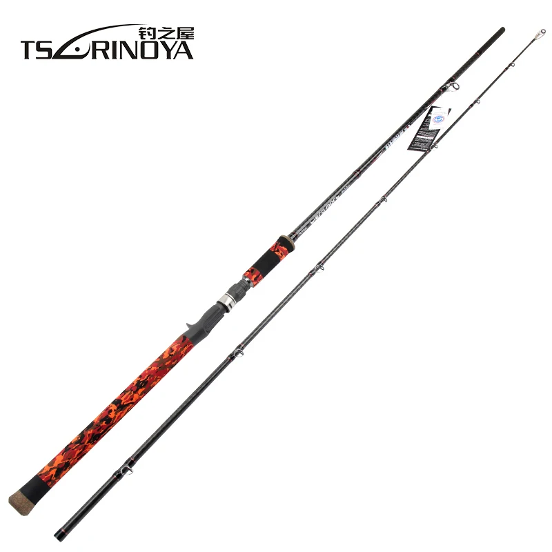 

TSURINOYA 762XH 802SH Casting Fishing Rod 2.28m 2.4m 2 Section Carbon Lure Rod with FUJI Guide Rings and Reel Seat Snakehead Rod