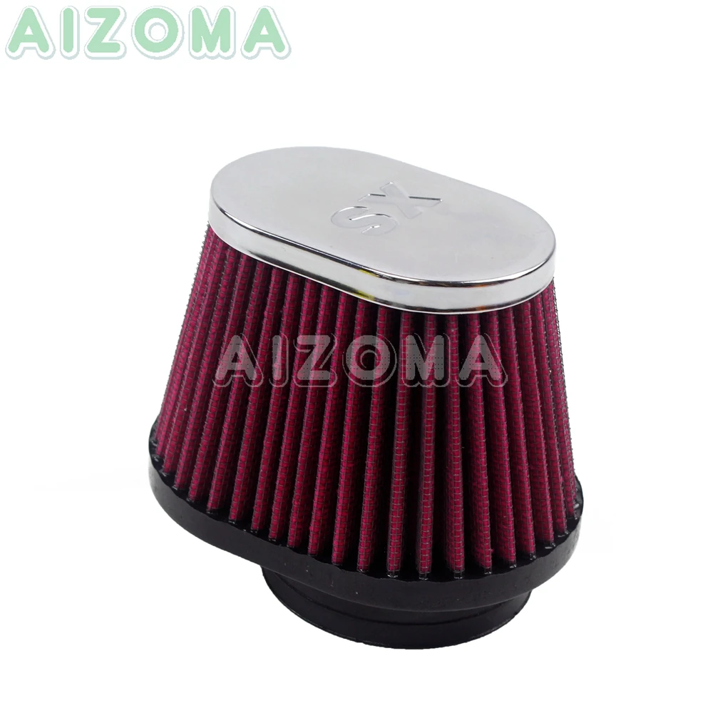 

Motorcycle Red Air Filter Cleaner High Flow Round Air Intake Filters Universal for Harley Sportster Touring Dyna Softail 1983-19
