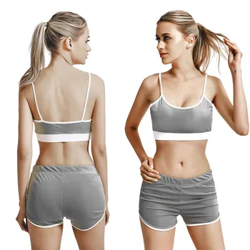 

Summer Casual 2PCS Women Set Suits Crop Tops Shorts 2 Pieces Sets Women Clothes Outfits Fitness Tracksuit