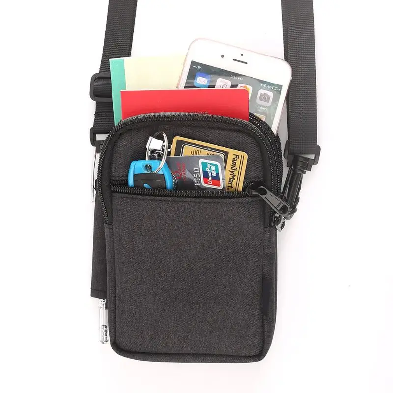 Мужская спортивная поясная сумка для мобильного телефона, сумка через плечо для смартфона до 6,3 дюймов