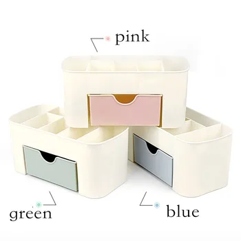 

Desktop Plastic Makeup Organizer Brush Storage box Scissor Makeup Organizer Jewelry Nail Polish Pen Container Manicure Tool Case