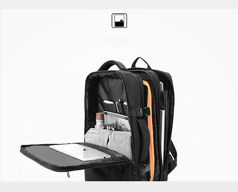 Многофункциональный нейлоновый рюкзак, для путешествий, большой емкости, повседневный рюкзак для ноутбука, мужской, USB, для подзарядки, водонепроницаемый, sac a dos homme
