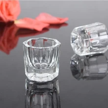 2 шт. дизайн ногтей стекло хрустальная чаша чашка Dappen Блюдо Arcylic жидкая пудра держатель Стеклянный Контейнер для хранения маникюрные инструменты салон