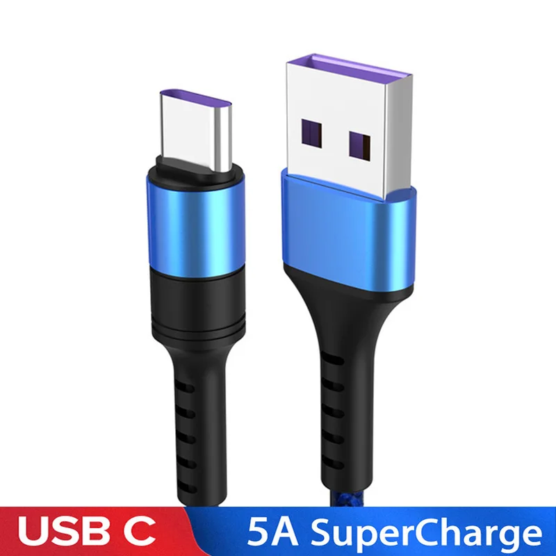 Супер зарядка 5А Usb кабель Быстрая зарядка Usb type-c кабель для huawei Honor 20 10 P20 P10 Pro mate 10 mate 9 Pro Usbc кабель 1 м