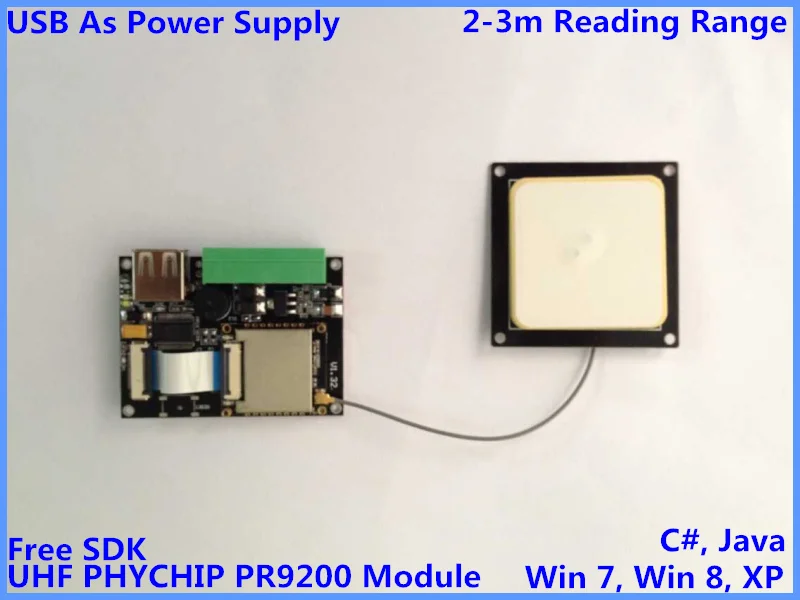 

usb to uart rfid uhf reader module ISO18000-6 c PR9200 scanner