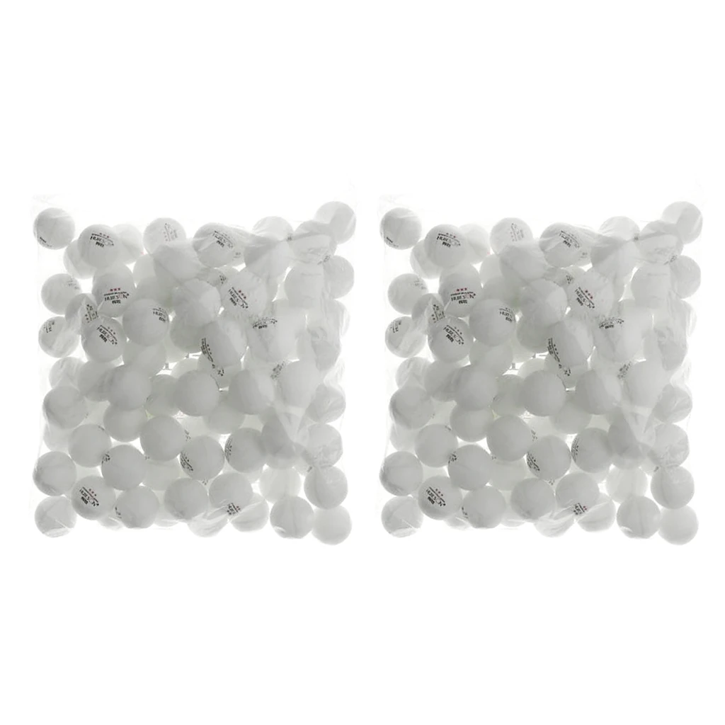 100 Pieces 3 Star 40mm Standard Table Tennis Balls Training Practice Ping Pong Balls White