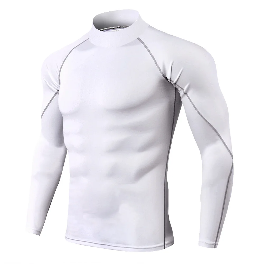 Новое быстросохнущее спортивное пальто для бега, мужская рубашка для фитнеса и бега, дышащая Спортивная Рашгард с длинными рукавами, одежда для спортзала, Рашгард