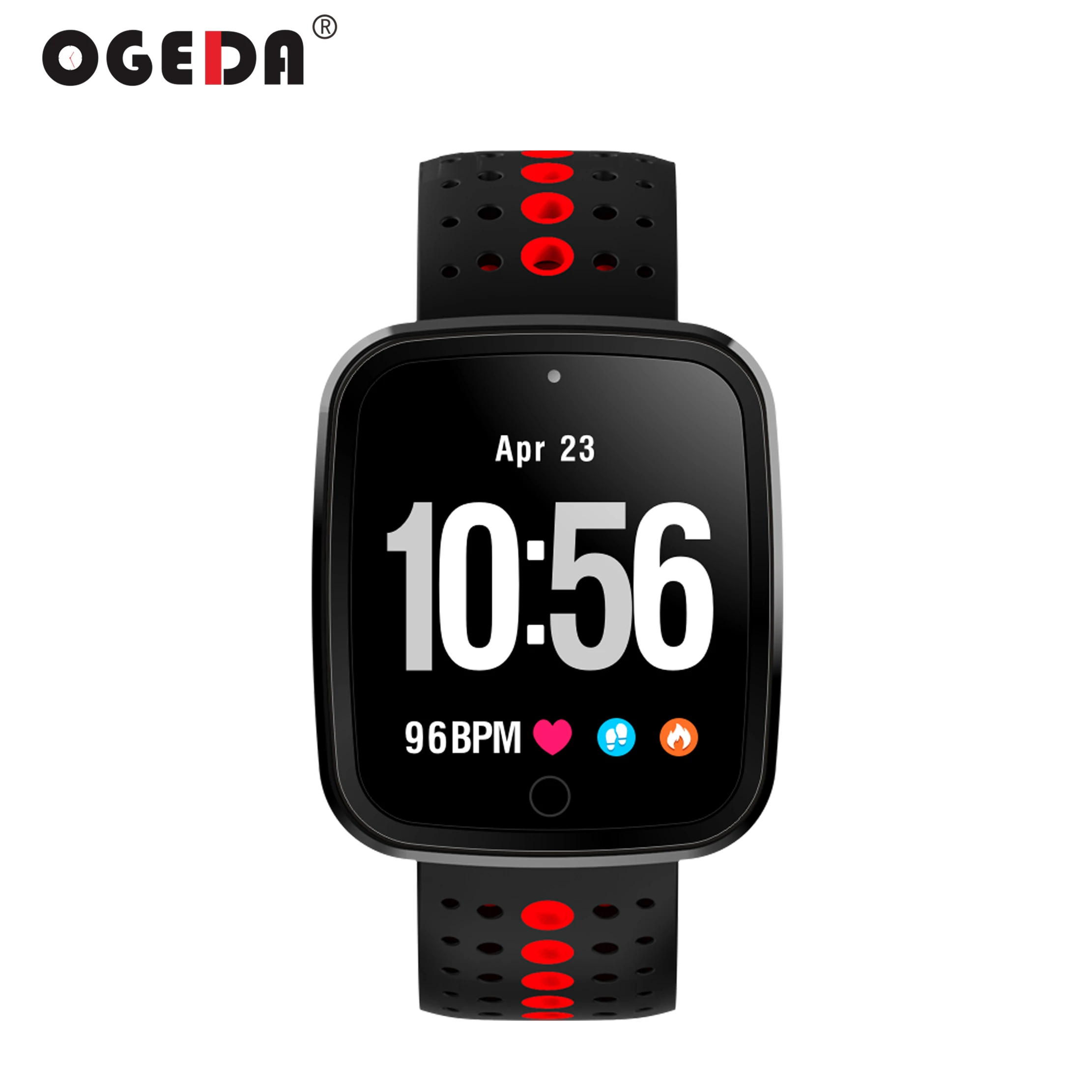 

OGEDA Sports Men Smart Watch Intelligent Fitness Tracker Smart Wristband Bracelet for Android IOS Heart Rate Monitor Color OLED