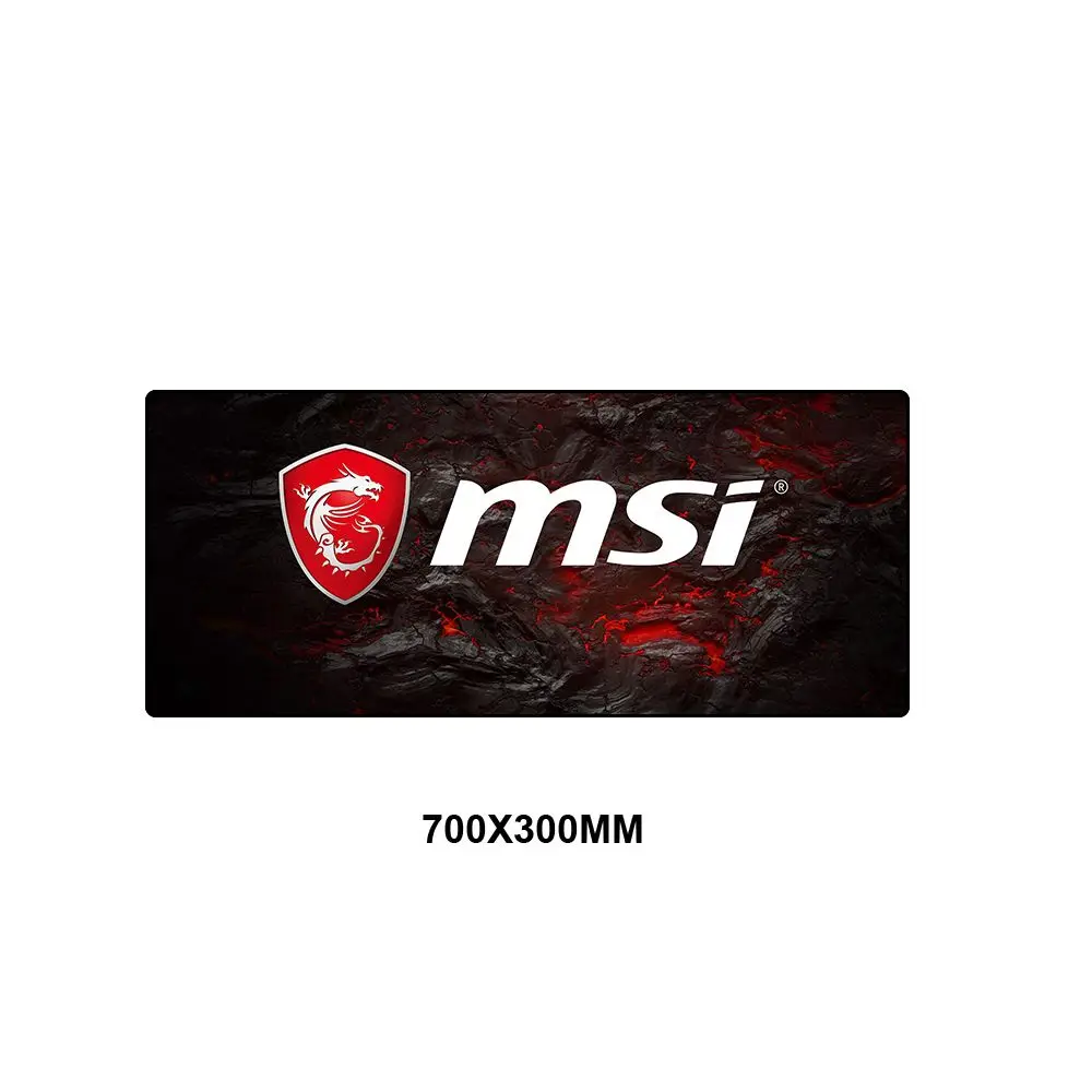 MSI коврик для мыши большой XXL геймер Противоскользящий резиновый коврик игровой коврик для мыши к клавиатуре ноутбук скорость мыши мышь стол игровые коврики - Цвет: MSI-001