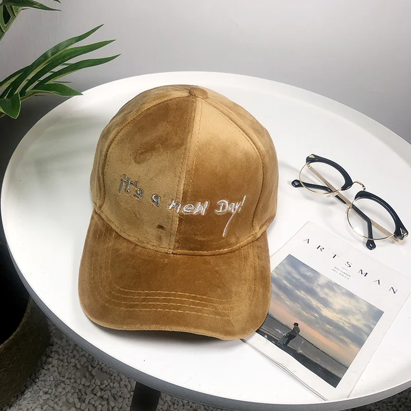 Бархатные бейсболки на открытом воздухе Casquette Твердые Гольф Snapback Brim Шапки кости хип-хоп шляпы письмо вышивка