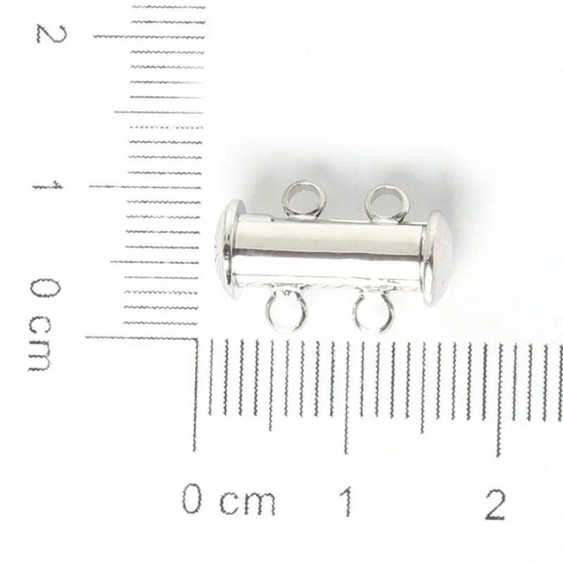 Горячая 5 шт Сильные магнитные замочки для ожерелья браслет цепь родий пряжка с покрытием крюк - Цвет: Rhodium 10x16mm