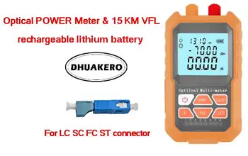 

free shipping AB24N all in one FTTH Fiber Optical Power Meter 15km Visual fault locator rechargeable lithium battery