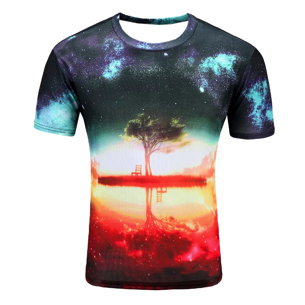

Devin Du Space Galaxy T-shirt Men/Women Harajuku Hip hop Brand T-shirt 3d Print Nightfall Tree Summer Tops Tees T shirt dropship