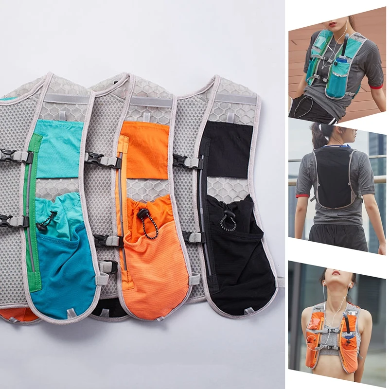 Outdoor Running Vest Quick-Dry Breathable Phone Bag Hydration Backpack Accessories running vest with pockets hydration pack