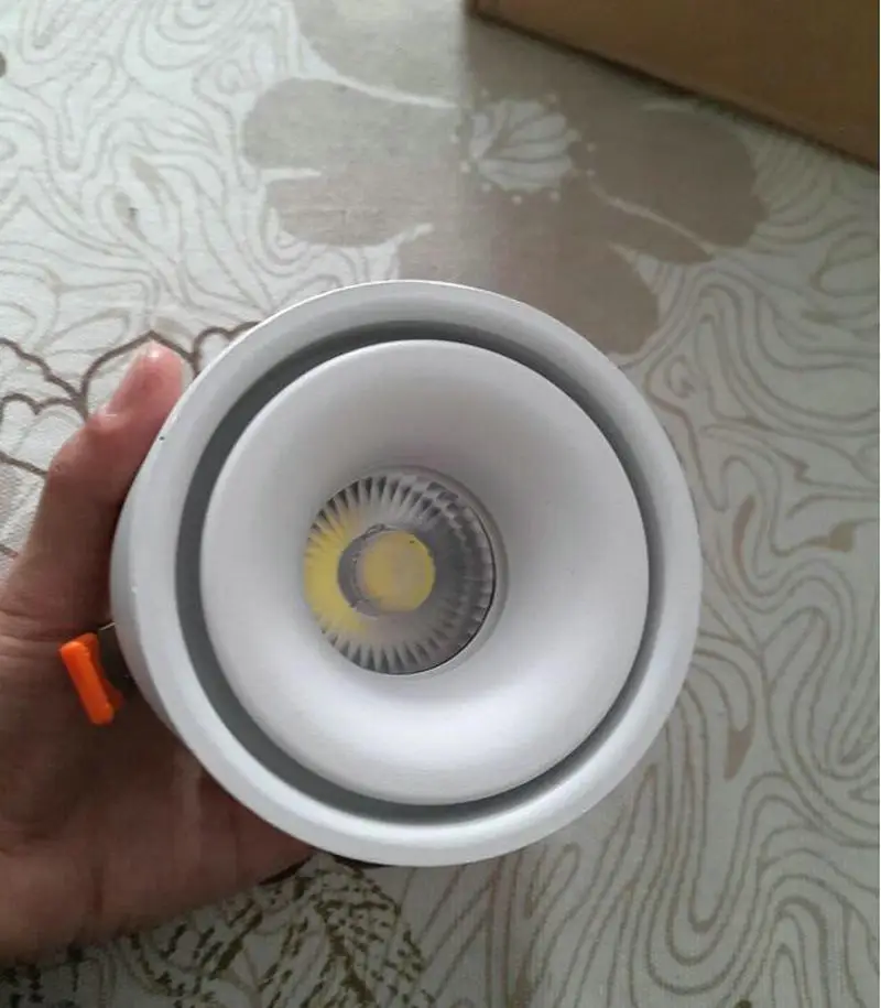 Levou as Luzes do Ponto Iluminação de Teto Girar Graus 15 Cob Regulável Levou Downlight Recesso 360 10 w 13 Girar 360 graus 10 W 15 W