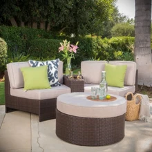 Горячая Распродажа качественная садовая мебель диван из ротанга для патио маленький кофейный диван