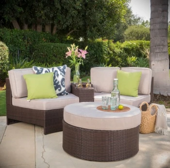 

Hot sale quality garden furniture patio rattan sofa small coffee sofa