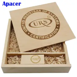 Apacer свадебная фотография деревянный usb + коробка флэш-накопитель 4 ГБ 8 ГБ 16 Гб флешки 32 Гб 64 ГБ usb stick