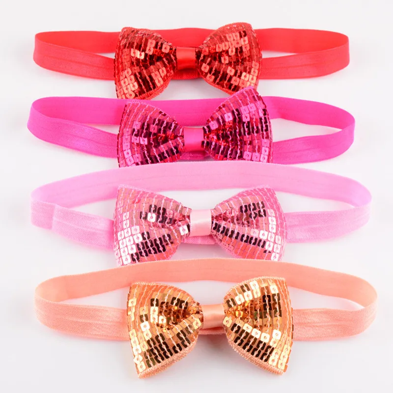 

Girl sequin bow headband Princess party hairband wedding gift hair accessories