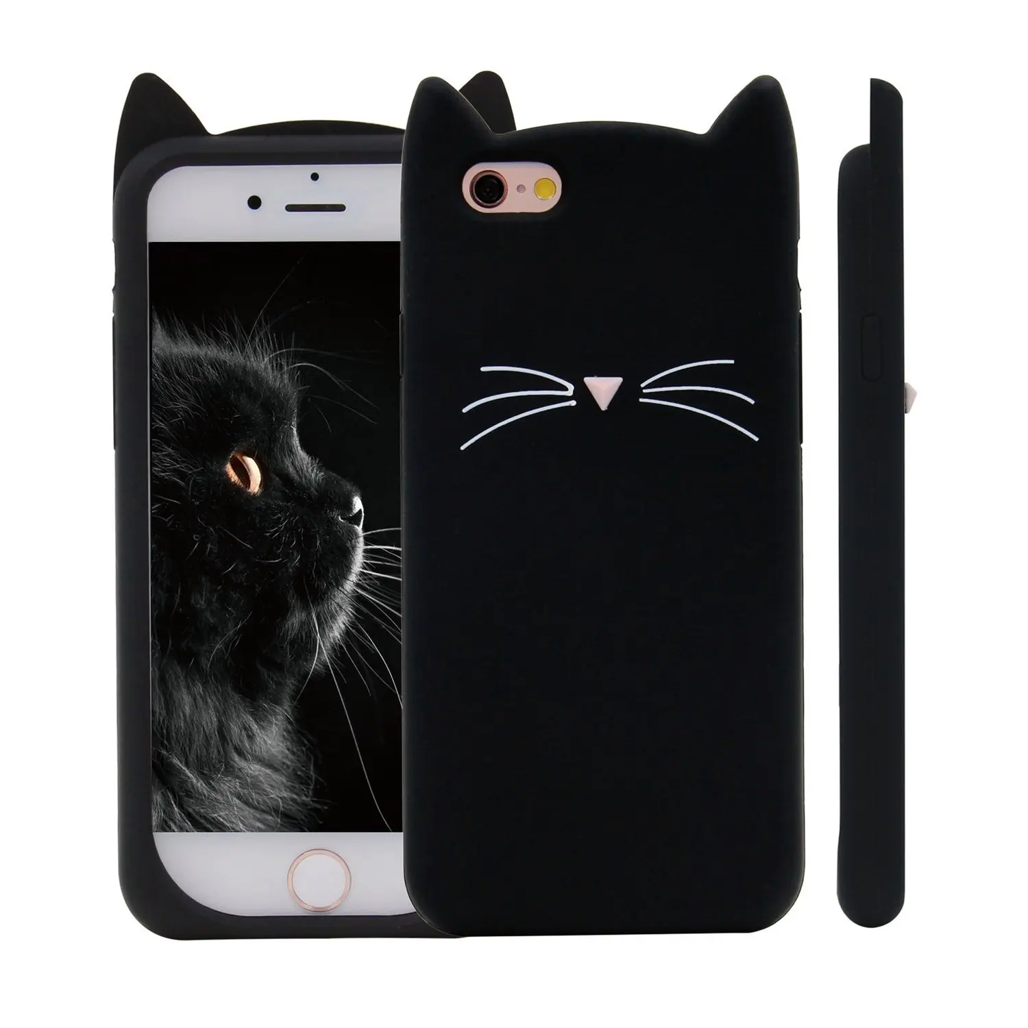 Animal Cat  Phone  Case  for Iphone 6 6s 7 Cute 3D Mustache 