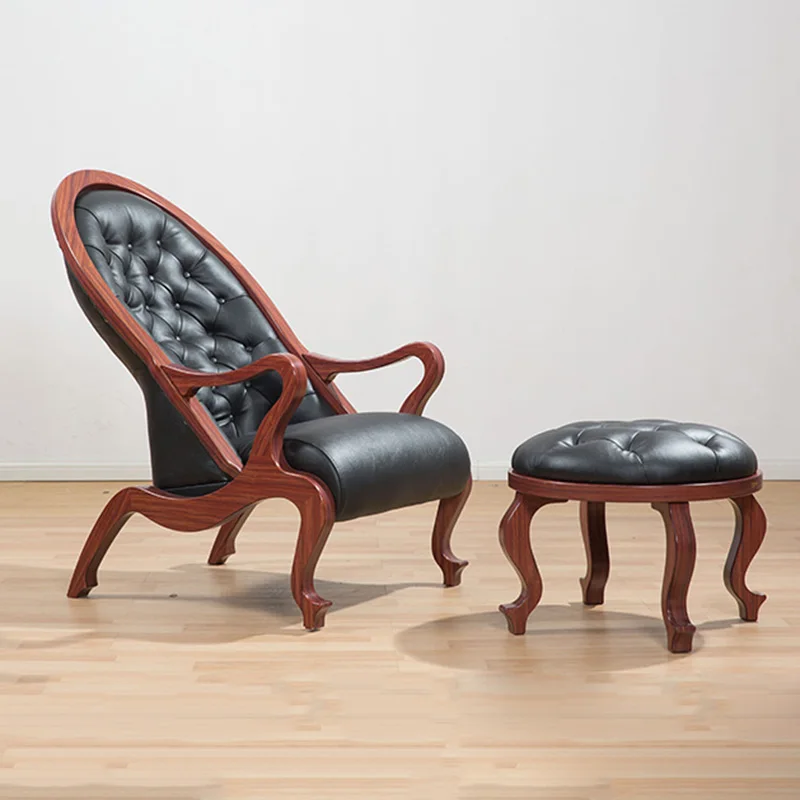 

elegant antique design chairs Vintage furniture suits suitable for living room solid wood recliner & footstool bedroom sofa set