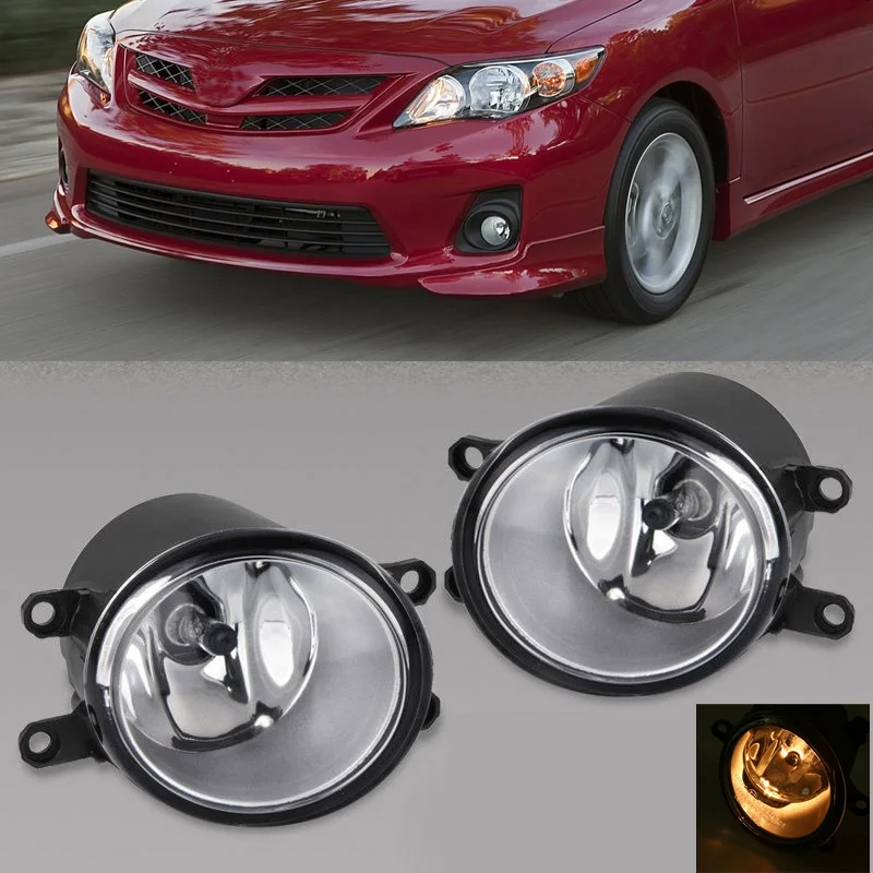 

Pair For TOYOTA CAMRY COROLLA TACOMA MATRIX YARIS 4Runner Prius Sienna RAV4 12V 55W Clear Fog Light Driving Lamp